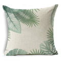 Axyaa Tropical Plants Linen Cushion Cover 45x45cm - Decorative Sofa Bed Pillow Case