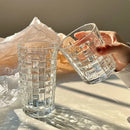 Axyaa Rattan Net Red Glass Cup Set - Household Water Juice Coffee Cold Drinking Mug