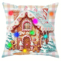 Axyaa Gingerbread Man Train Cabin Luminous Pillowcase - Christmas Party & Home Decor Gift
