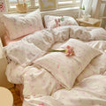 Axyaa Soft Double-Layer Cotton Quilt Cover Set with Pillowcase