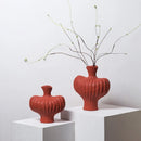 Axyaa Fringe Vase: Irregular Heterophore Floral Arrangement Porcelain Ornament