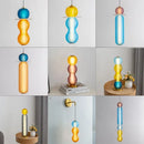 Axyaa Stained Glass Pendant Lamps LED - Creative Lighting Fixtures for Bar, Restaurant, Bedroom