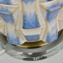 Axyaa Prismatic Blue Ceramic Table Lamp for Creative Living Room Lighting