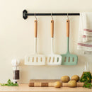 Silicone Wide Spatula with Wooden Handle by Axyaa - Non-Stick Cooking Tool