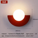 Axyaa Nordic LED Plastic Ball Wall Lamp for Home Decor Lightings