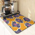 Axyaa Flowers Pattern Kitchen Absorbent Drying Mat: Stylish Table Decor & Accessory
