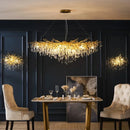 Axyaa Luxury Crystal Chandelier: Modern Tree Branch Design for Bedroom and Living Room Lighting