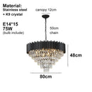 Axyaa Nordic Luxury Crystal Pendant Light LED Chandelier Vintage Fixture