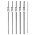 Axyaa Glass Straws Set: High Borosilicate, Ice-sugar Gourd, Cocktail, Milkshake Straw