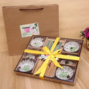 Axyaa Cherry Blossom Ceramic Sushi & Sashimi Dinnerware Set (12Pcs)