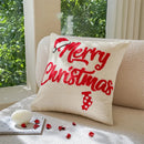 Axyaa Christmas Hat Velvet Chenille Pillowcase - 45x45cm