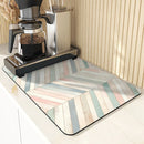 Axyaa Geometric Figure Kitchen Drying Mat Absorbent Anti-slip Bathroom Drain Pad