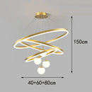 Axyaa Modern Indoor Pendant Light LED Chandelier Ceiling Lamp for Dining Room
