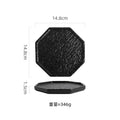 Axyaa Stone Patterned Ceramic Sushi Plate for Molecular Cuisine and Snacks