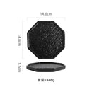 Axyaa Stone Patterned Ceramic Sushi Plate for Molecular Cuisine and Snacks