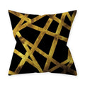 Axyaa Golden Black Pattern Decorative Cushion Cover 45*45CM for Home Sofa Car