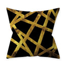 Axyaa Golden Black Pattern Decorative Cushion Cover 45*45CM for Home Sofa Car