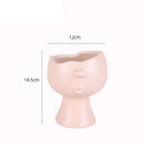 Axyaa Pout Face Ceramic Vase | Room Aesthetic Decor & Flowers Arrangement