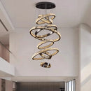 Axyaa Crystal Chandelier Stair Pendant Lamp Living Room Lighting