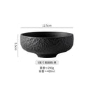 Axyaa Matte Ceramic Stone Patterned Soup Bowl Set for Molecular Cuisine Restaurant