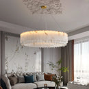 Axyaa Marble Crystal Pendant Light for Modern Luxury Bedroom, Villa, and Living Room