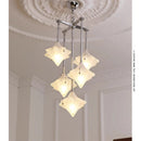 Axyaa Star Glass Chandelier - Nordic Modern Ceiling Light for Hallway, Bedroom, Dining Room