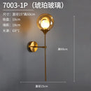 Axyaa Glass Ball Gold Wall Lamp Indoor Sconce Lighting for Living Bedroom Kitchen