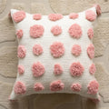 Axyaa Pink Plush Sofa Pillow Case 45X45, Love Style Home Decorative Cushion Cover