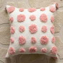 Axyaa Pink Plush Sofa Pillow Case 45X45, Love Style Home Decorative Cushion Cover
