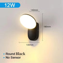 Axyaa 12W Outdoor LED Wall Lamp Waterproof Aluminum Garden Porch Sconce