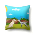 Axyaa Geometric Cat Dog Print Polyester Pillow Cover 45x45cm