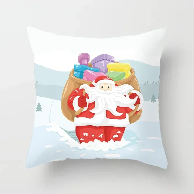 Axyaa Christmas Santa Claus Pillow Set - Festive Home Decor & Gift Option