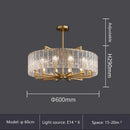 Axyaa Luxury Water Glass Chandelier: Modern LED Lighting Fixture for Home Decor
