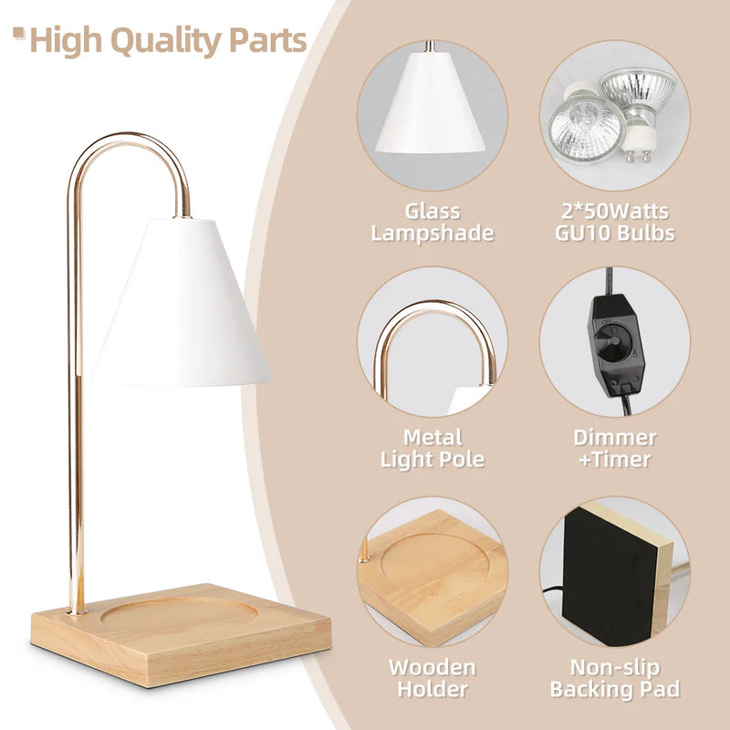 Axyaa Retro Candle Lamp Night Light Bedside Table Decor LED Melting Wax Mood Room Desk Lamp