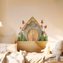 Axyaa Boho Rabbit Mushroom House Nursery Wall Decals for Kids Room and Girls Bedroom