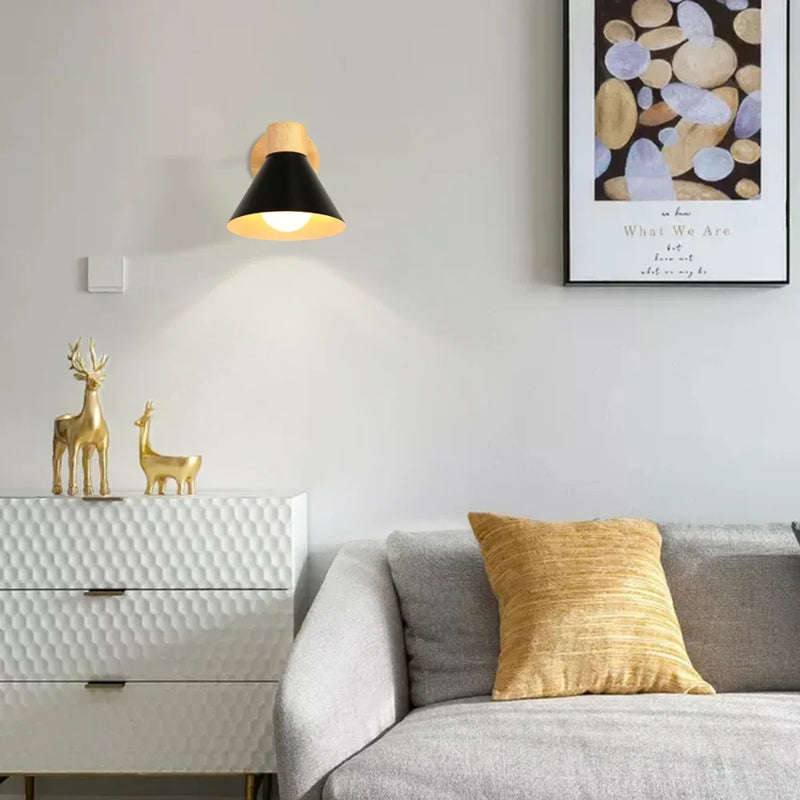 Axyaa Rotatable Metal Wall Sconce - Modern Bedside Lamp for Study Room