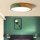 Axyaa Macaron Nordic LED Ceiling Light - Wooden Living Room Bedroom Dining Lamp