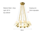 Axyaa Magic Bean LED Chandelier for Elegant Living Spaces