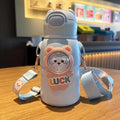 Axyaa Stainless Steel Kids Insulated Straw Cup - Big Belly Outdoor Water Bottle