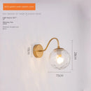 Axyaa Gold Glass Ball LED Wall Lamp for Home Decor
