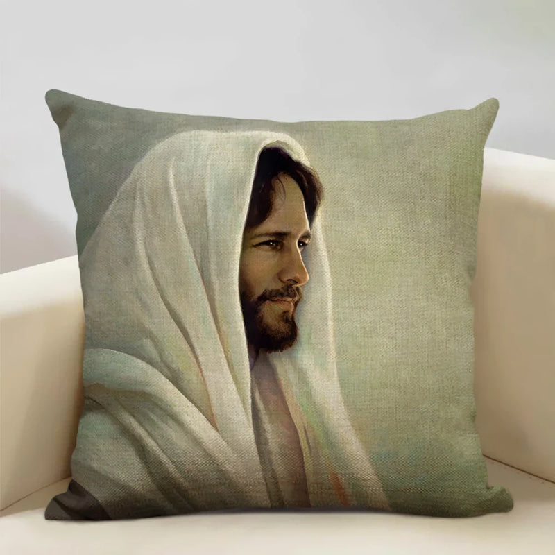 Jesus Decor Pillow Cover 45x45cm Home Sofa Art Decor Gift Axyaa