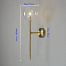Axyaa Glass Ball Wall Lamp: Modern American Hotel Background Mirror Front Light