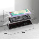 Acrylic Keyboard Display Stand by Axyaa: Compact Desktop Organizer for Keyboard, Mouse, and More