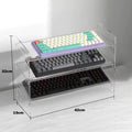 Acrylic Keyboard & Mouse Stand by Axyaa - Desktop Organizer & Space-Saving Rack