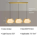 Axyaa Nordic Glass Chandelier Pendant Light Double Layer E27 Restaurant Kitchen Lighting