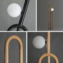 Axyaa Wooden Style LED Floor Lamp - Dark Wood Color