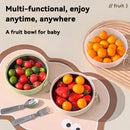 Axyaa Stainless Steel Round Lunch Box: Portable Double-layer Food Container