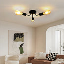 Axyaa Black Industrial Retro 3-Light Ceiling Chandelier