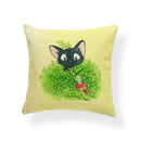 Axyaa Creative Fox Christmas Tree Cushion Cover - Retro Animal Sofa Decor Pillowcase