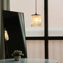 Axyaa Crystal Chandelier LED Pendant Light for Elegant Home Decor